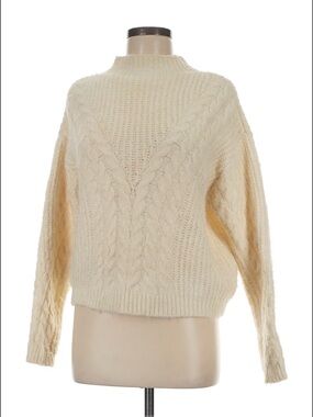 Cream Cable Knit Women's Sweater